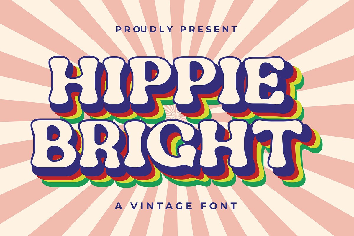 Beispiel einer Hippie Bright Regular-Schriftart