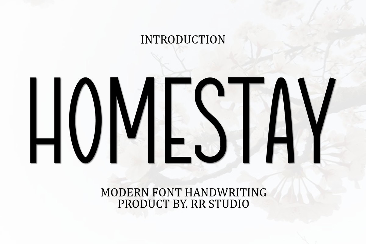 Beispiel einer Homestay-Schriftart