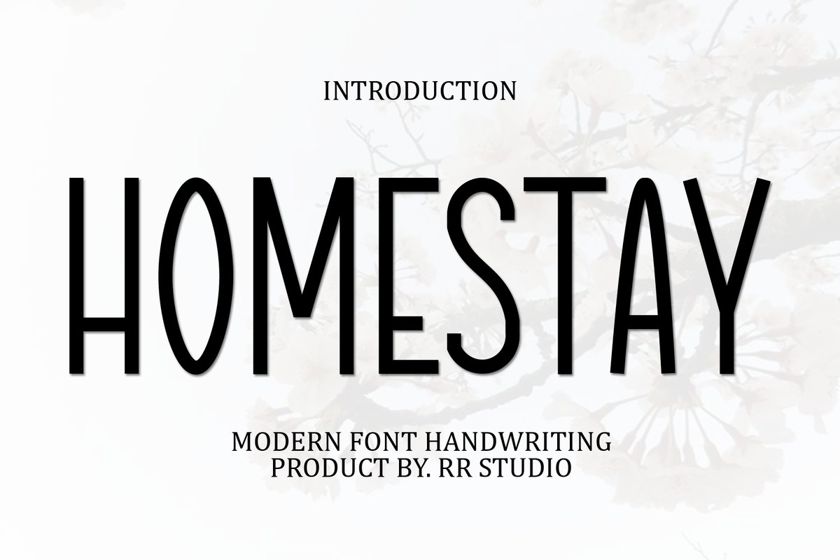 Beispiel einer Homestay Regular-Schriftart