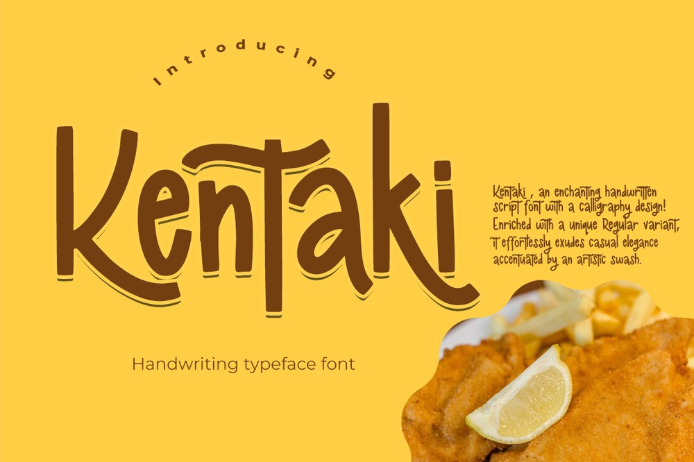 Beispiel einer Kentaki-Schriftart