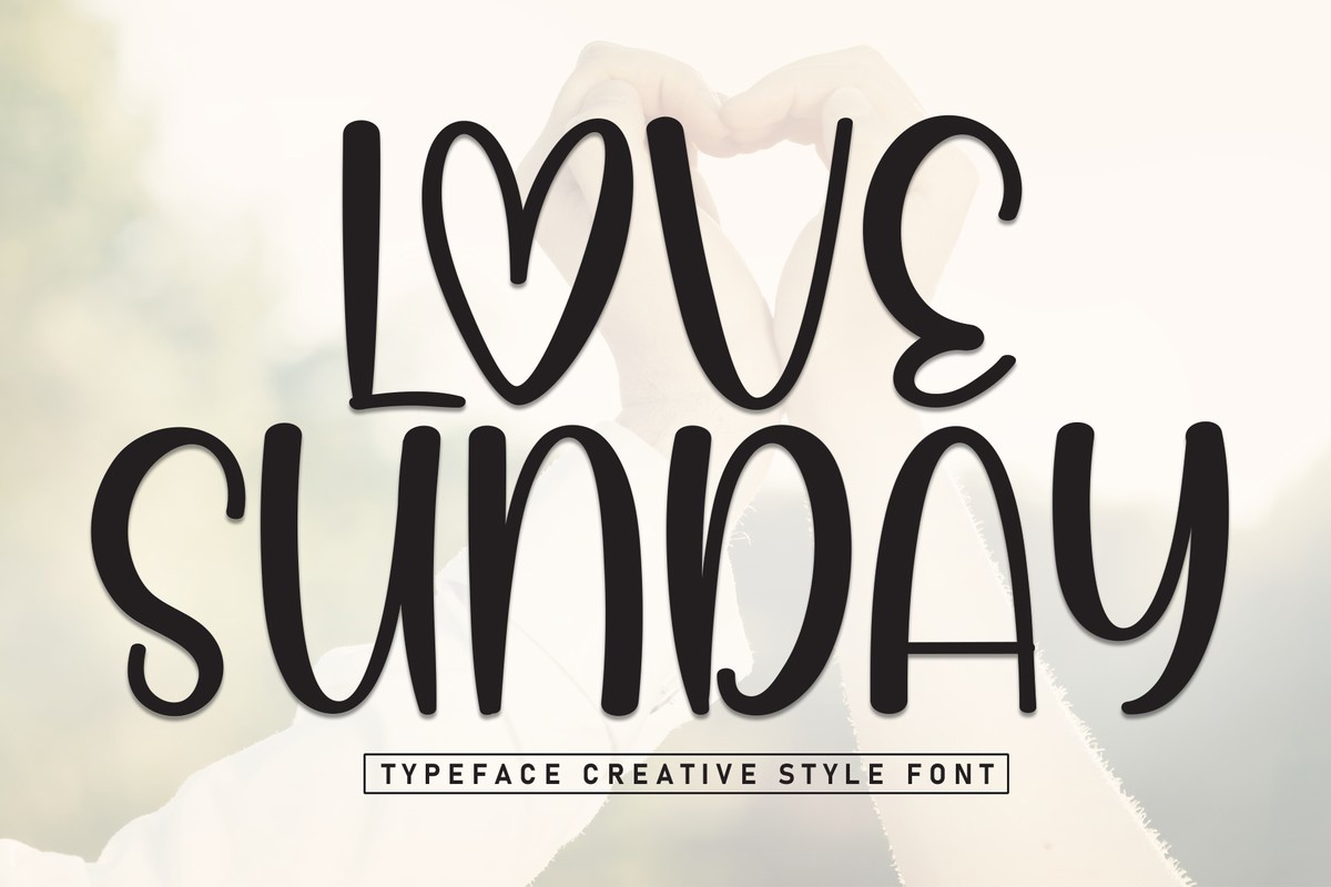 Beispiel einer Love Sunday-Schriftart