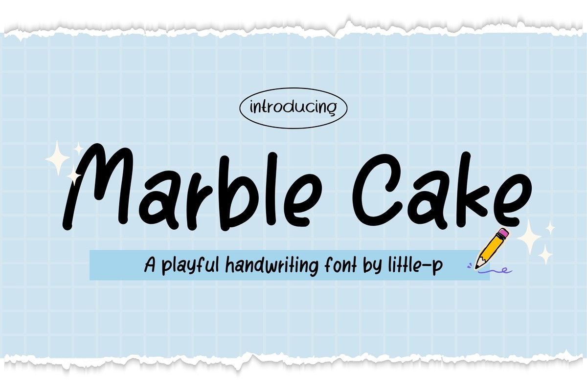 Beispiel einer Marble Cake Regular-Schriftart