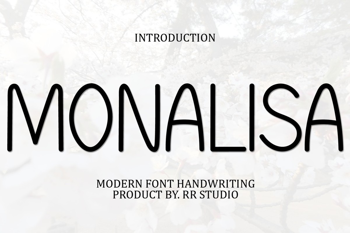 Beispiel einer Monalisa-Schriftart