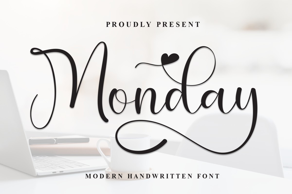 Beispiel einer Monday-Schriftart