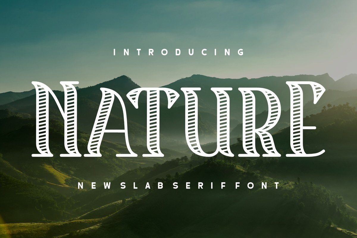 Beispiel einer Nature Reserve-Schriftart