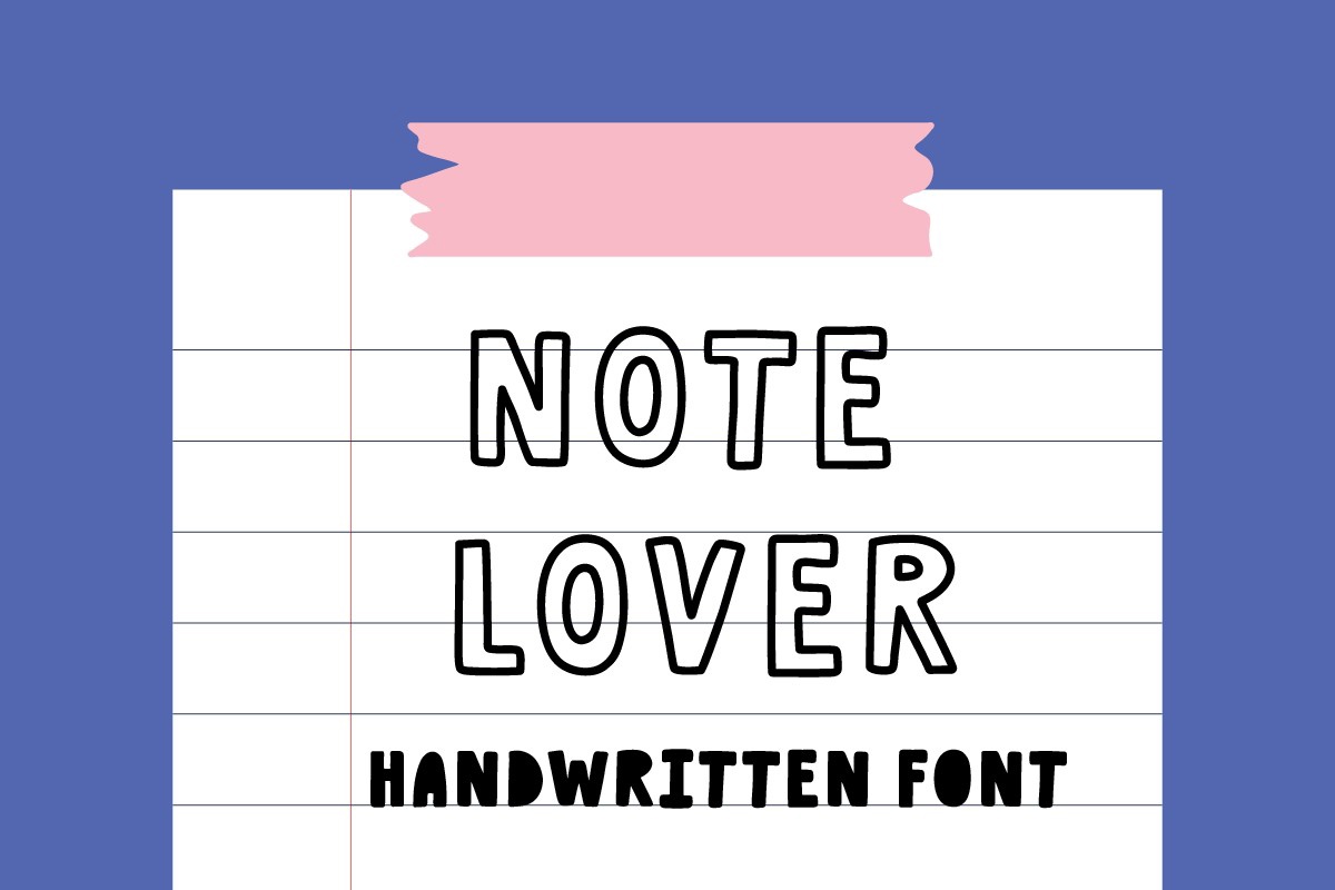 Beispiel einer Note Lover-Schriftart