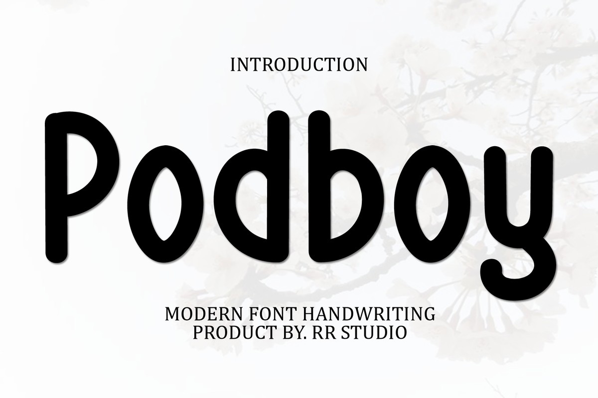 Beispiel einer Podboy-Schriftart