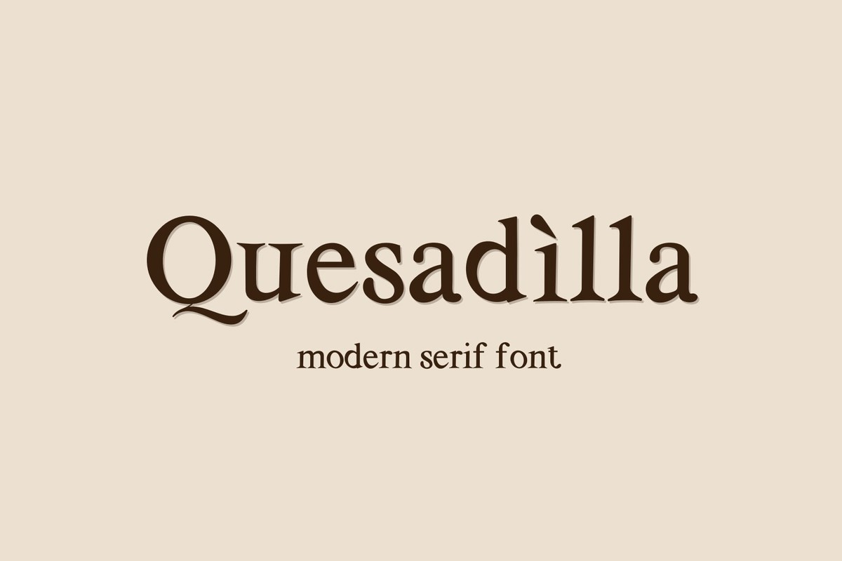 Beispiel einer Quesadilla-Schriftart