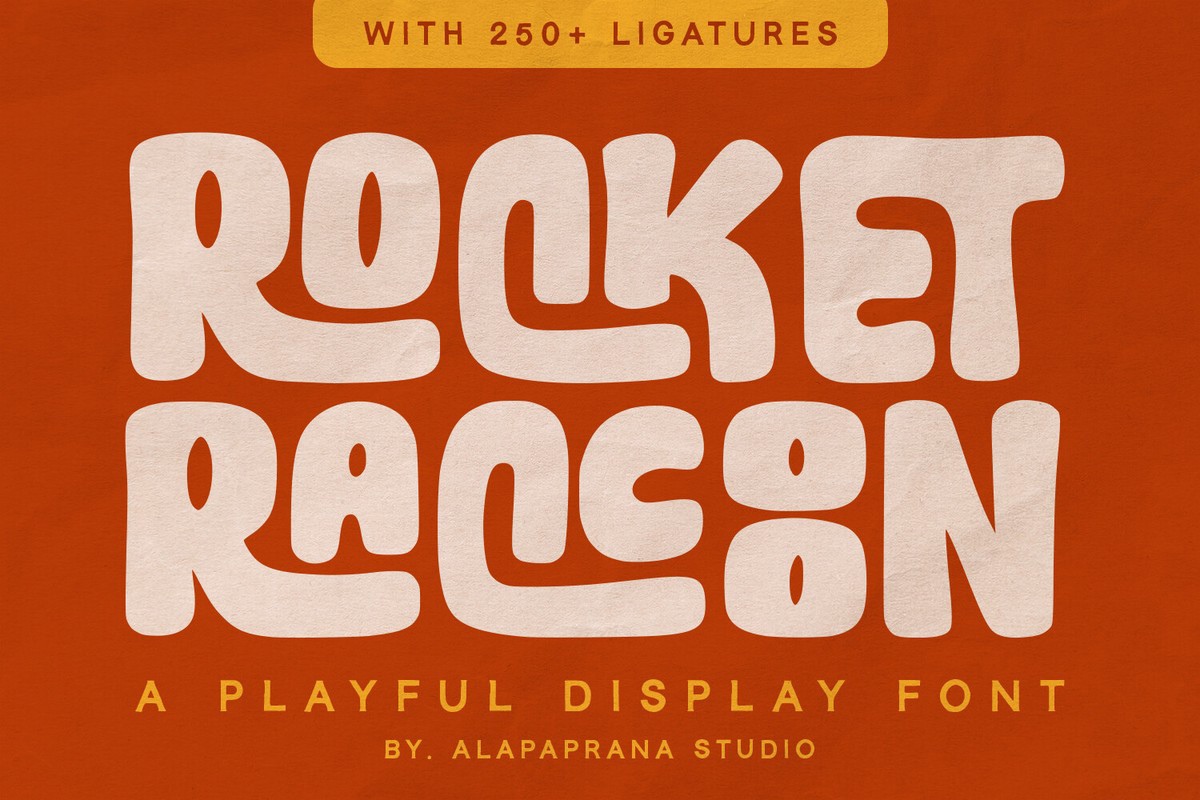 Beispiel einer Rocket Raccoon Regular-Schriftart