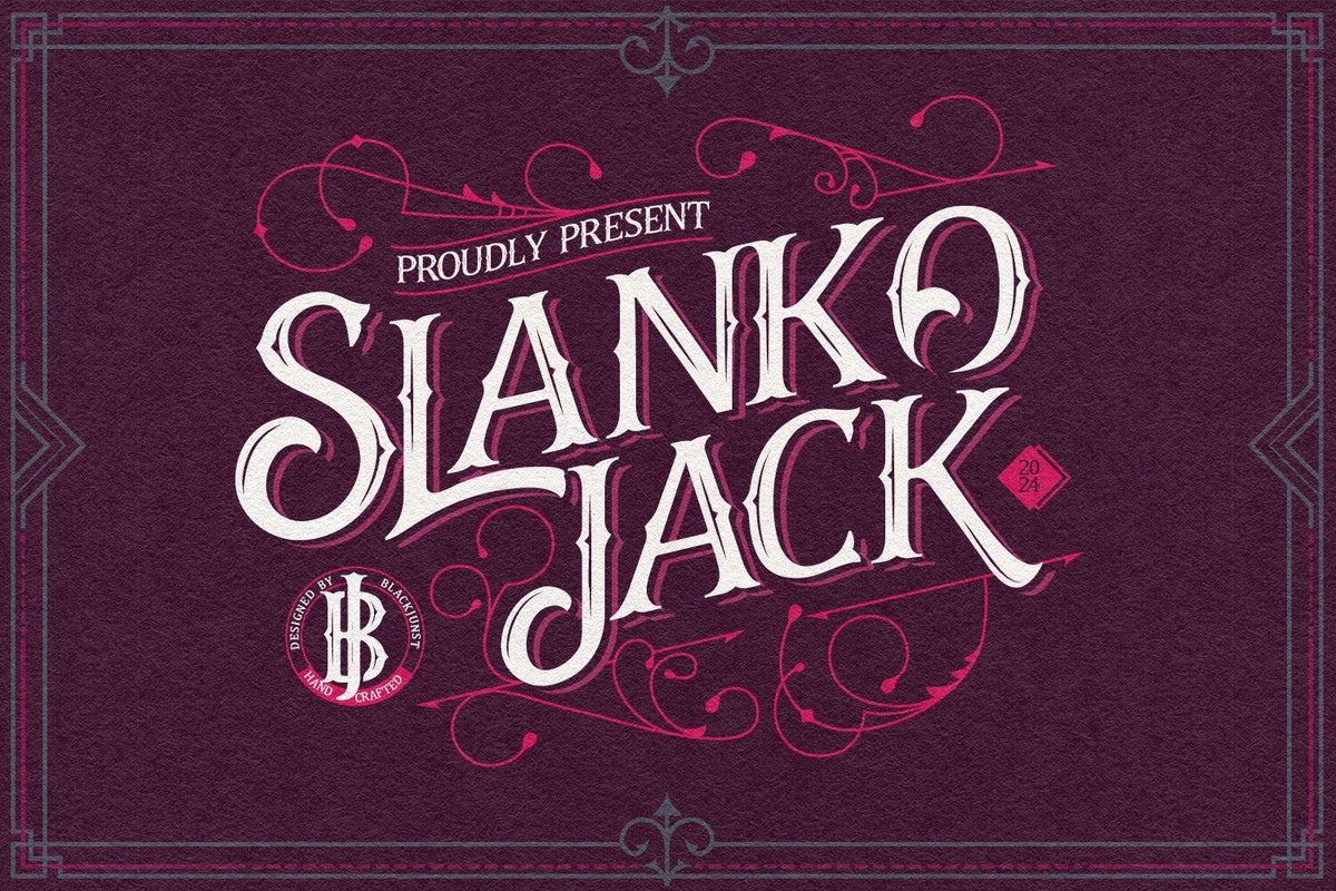 Beispiel einer Slanko Jack-Schriftart