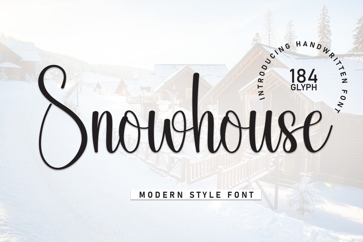 Beispiel einer Snowhouse-Schriftart