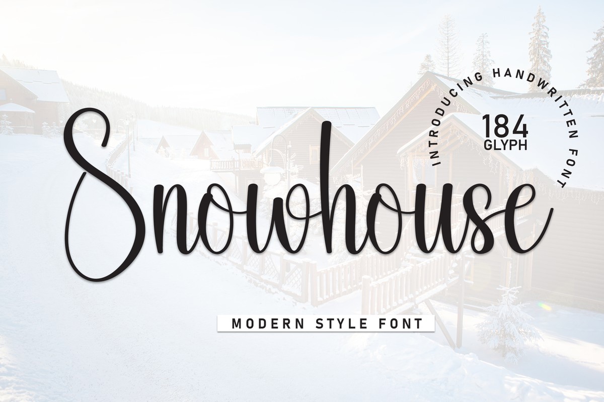 Beispiel einer Snowhouse Regular-Schriftart