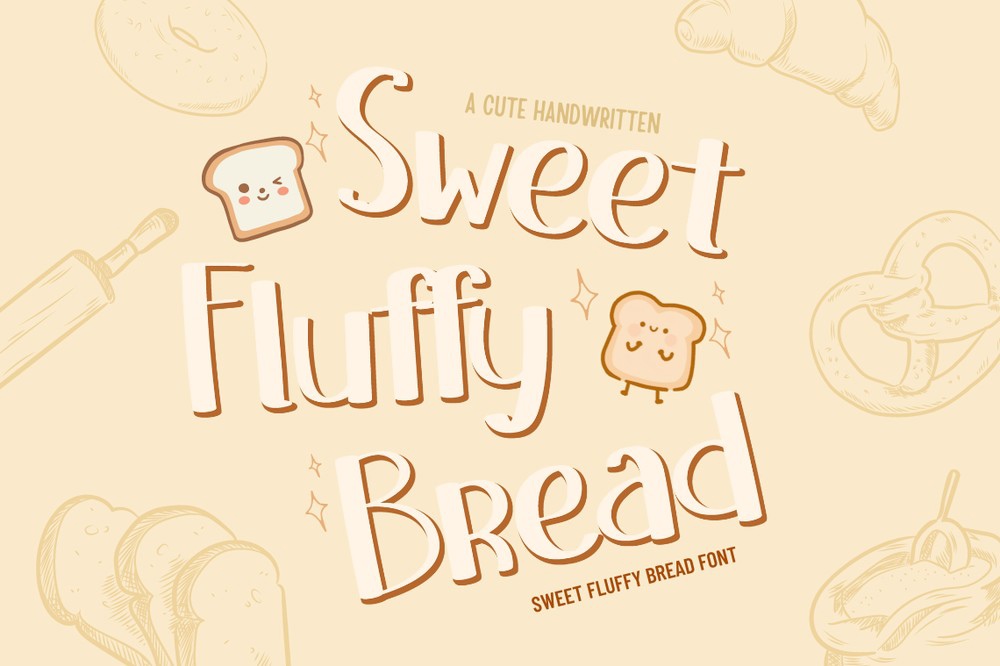 Beispiel einer Sweet Fluffy Bread-Schriftart