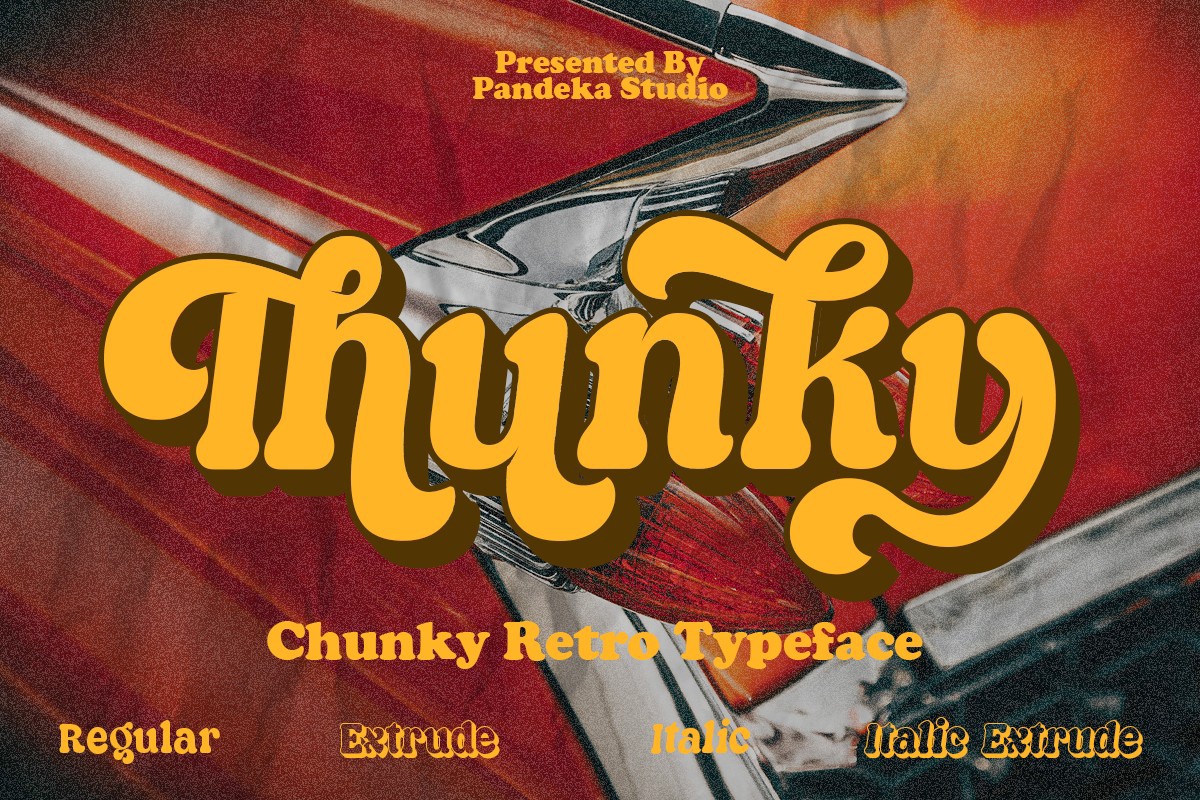 Beispiel einer Thunky-Schriftart