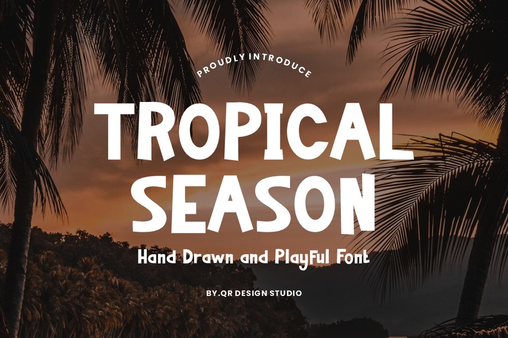 Beispiel einer Tropical Season-Schriftart