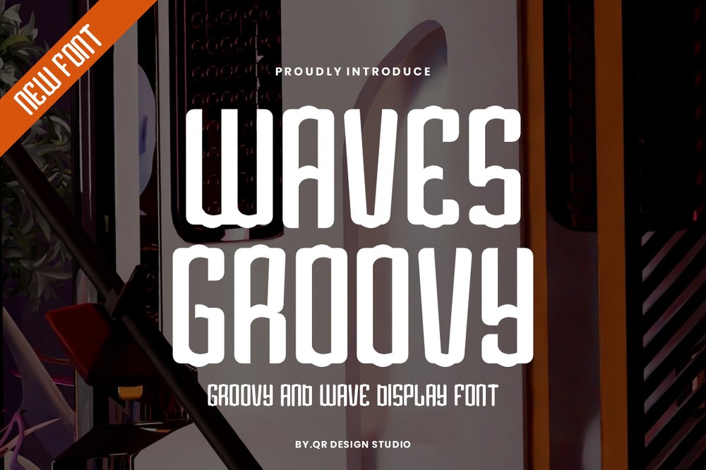 Beispiel einer Waves Groovy-Schriftart