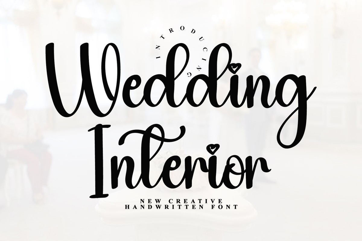 Beispiel einer Wedding Interior-Schriftart