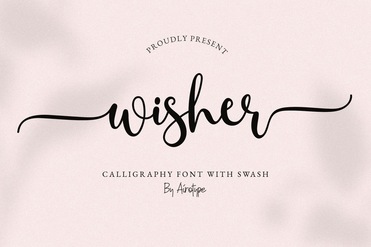 Beispiel einer Wisher-Schriftart