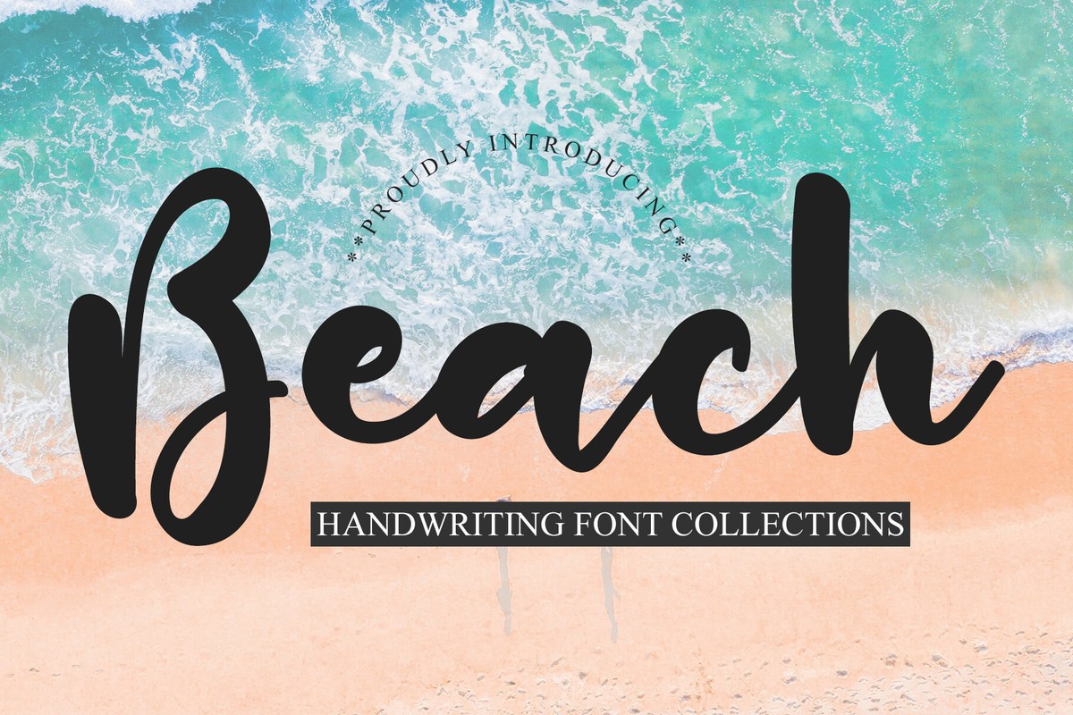 Beispiel einer Beach Regular-Schriftart