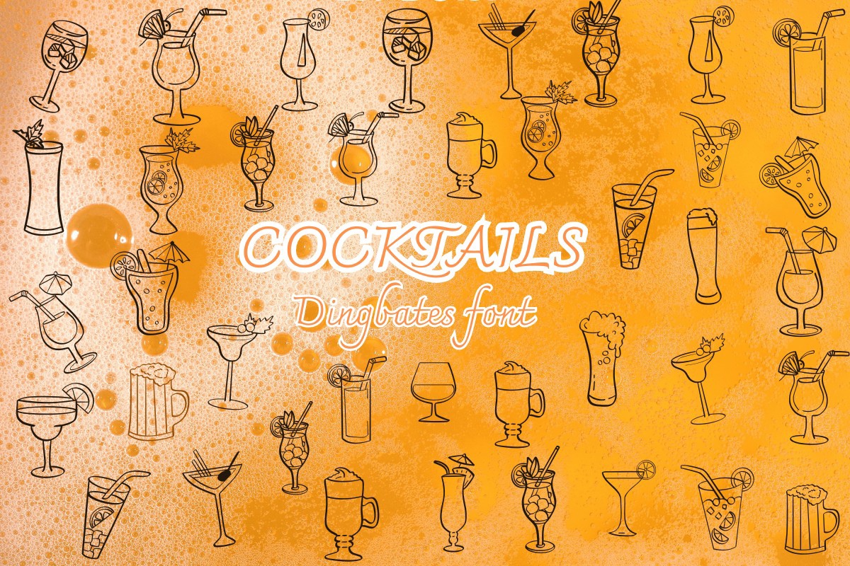 Beispiel einer Cocktails Regular-Schriftart