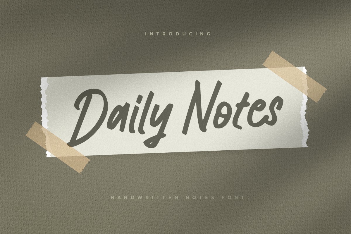 Beispiel einer Daily Notes-Schriftart