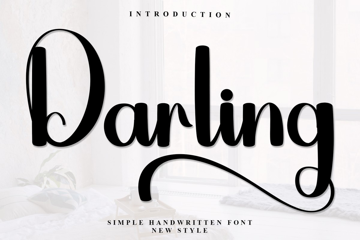 Beispiel einer Darling-Schriftart