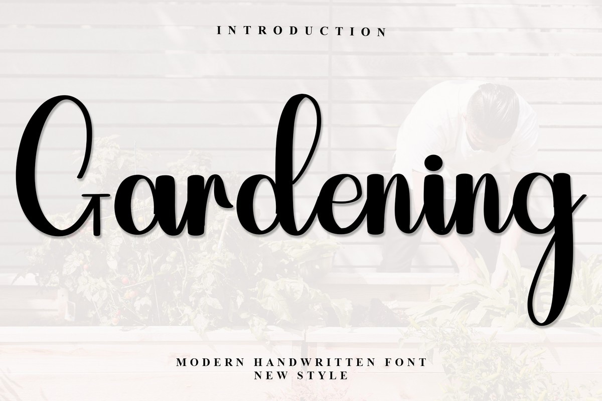 Beispiel einer Gardening-Schriftart