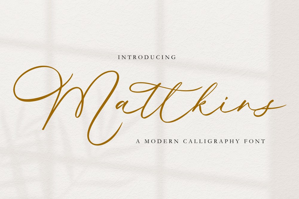 Beispiel einer Mattkins-Schriftart