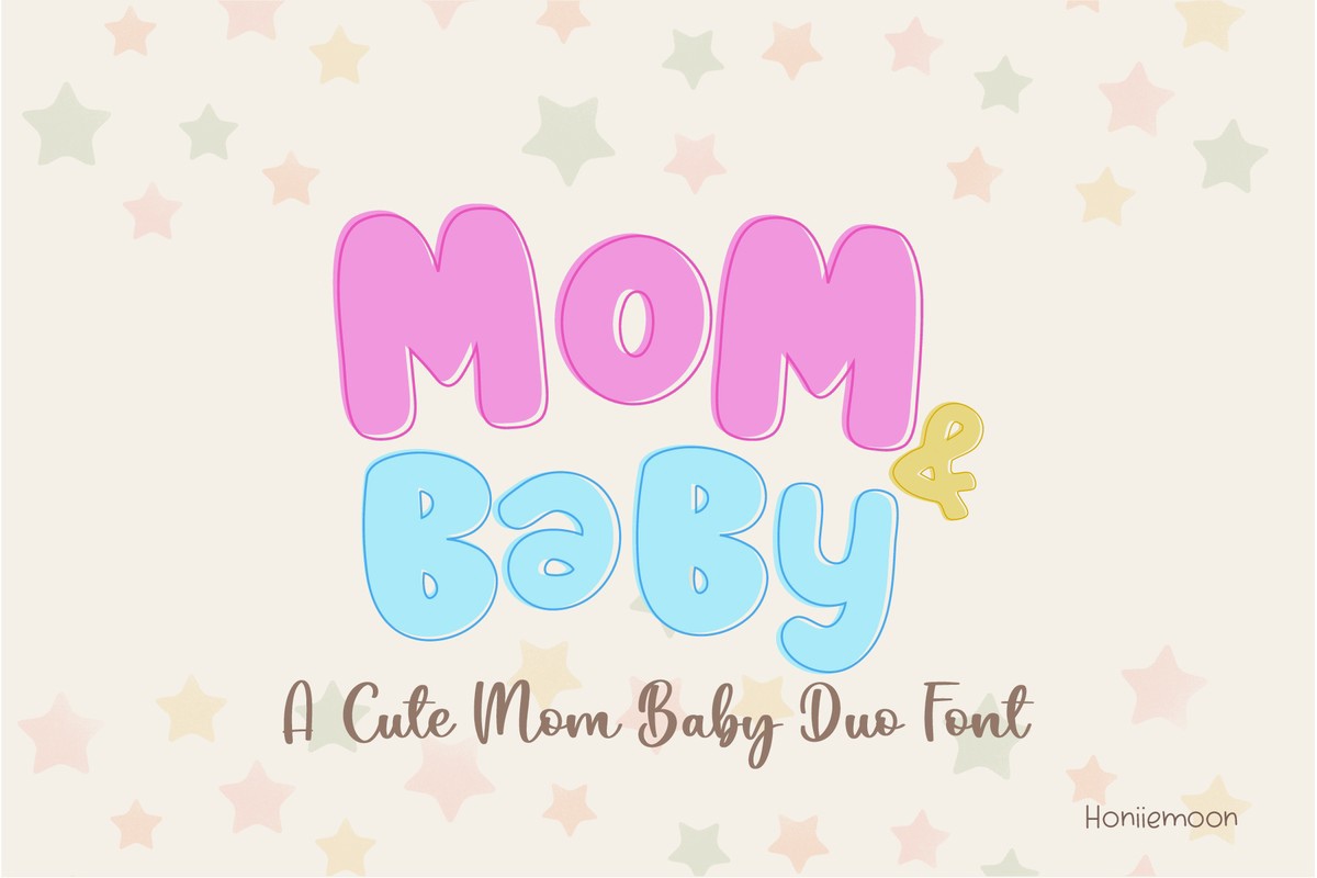 Beispiel einer Mom & Baby Regular-Schriftart