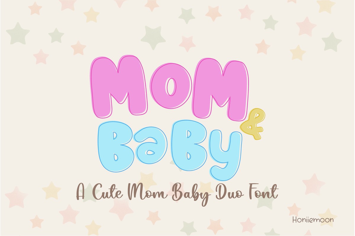 Beispiel einer Mom & Baby-Schriftart