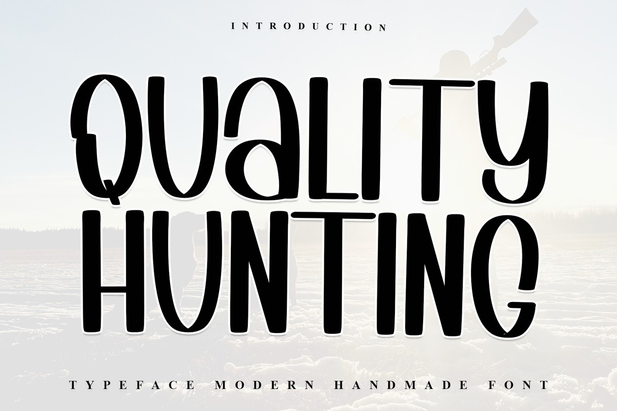 Beispiel einer Quality Hunting-Schriftart