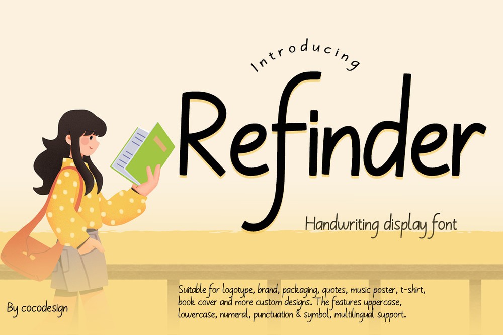 Beispiel einer Refinder Regular-Schriftart