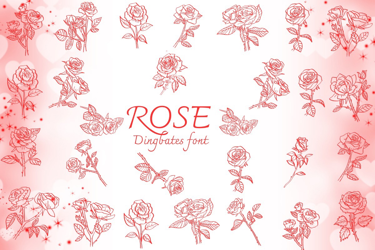 Beispiel einer Roses Regular-Schriftart