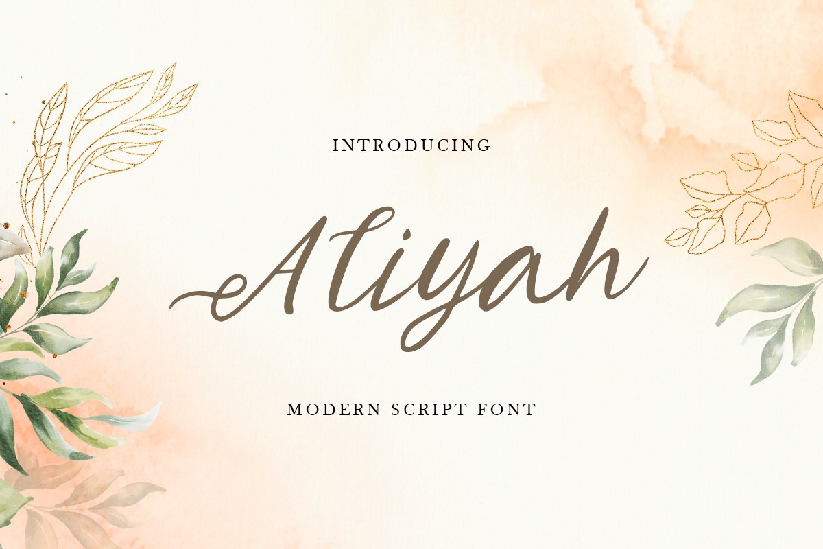 Beispiel einer Aliyah-Schriftart