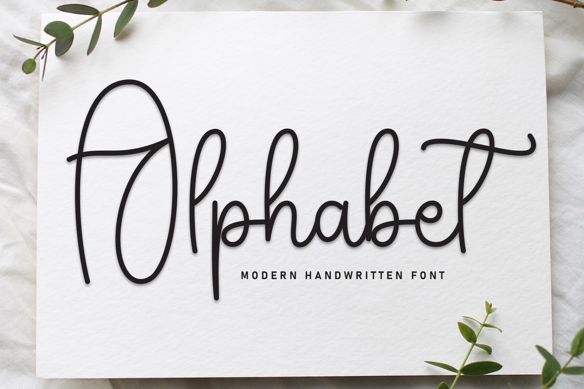 Beispiel einer Alphаbet Regular-Schriftart