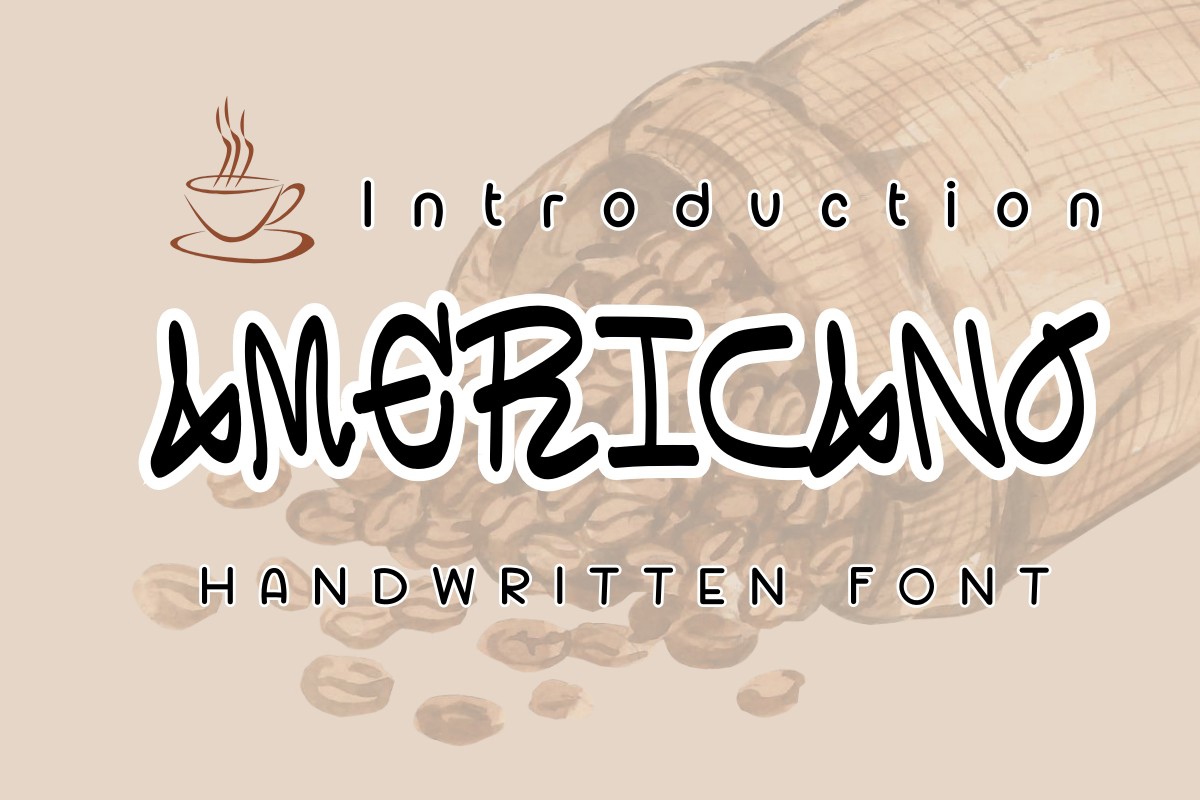 Beispiel einer Americano-Schriftart