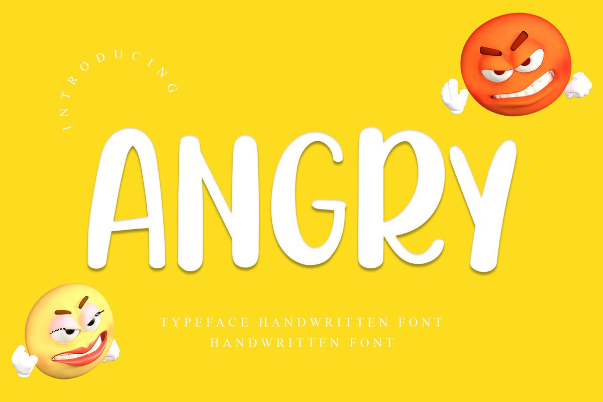 Beispiel einer Angry-Schriftart