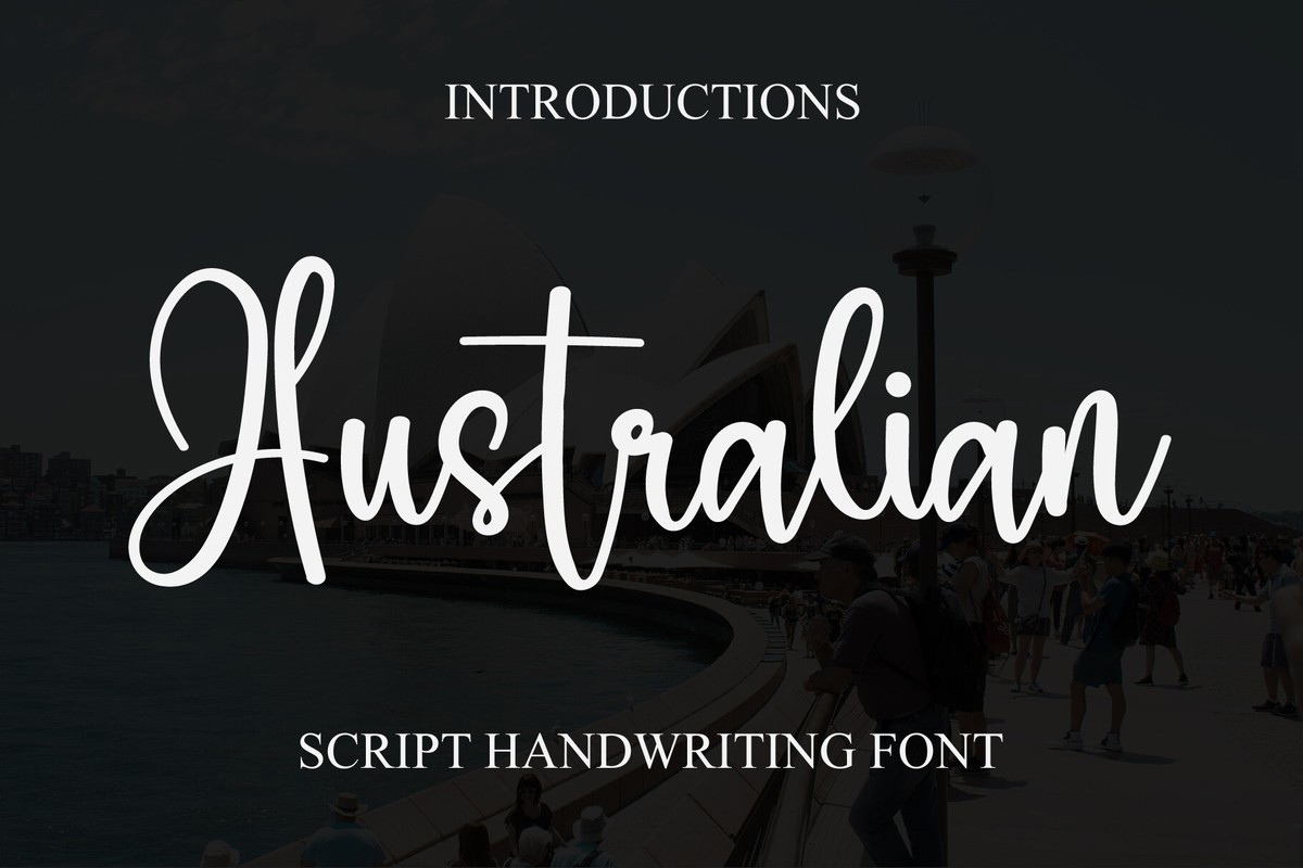 Beispiel einer Australian Regular-Schriftart