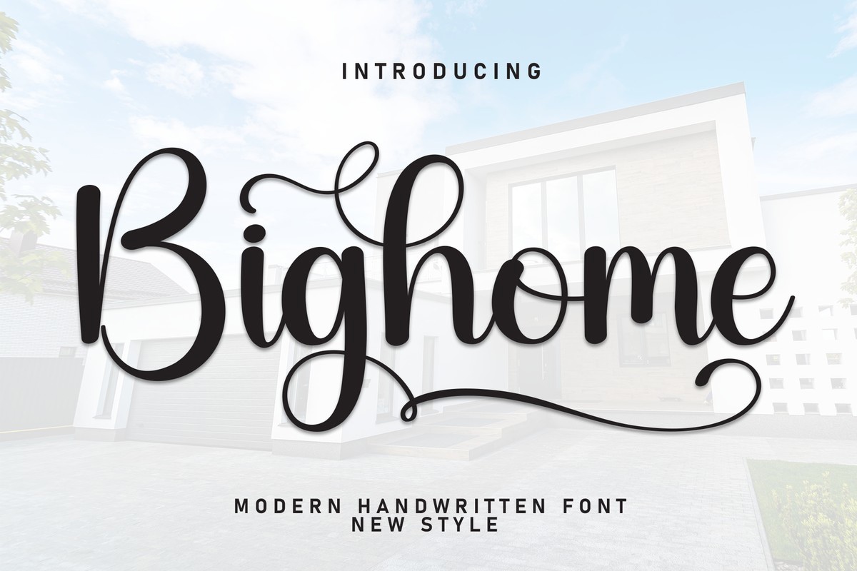 Beispiel einer Bighome-Schriftart