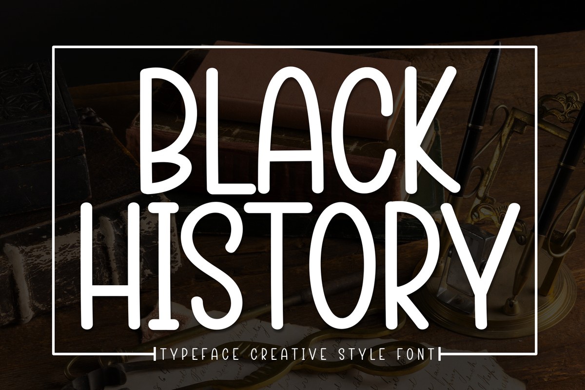 Beispiel einer Blаck History-Schriftart