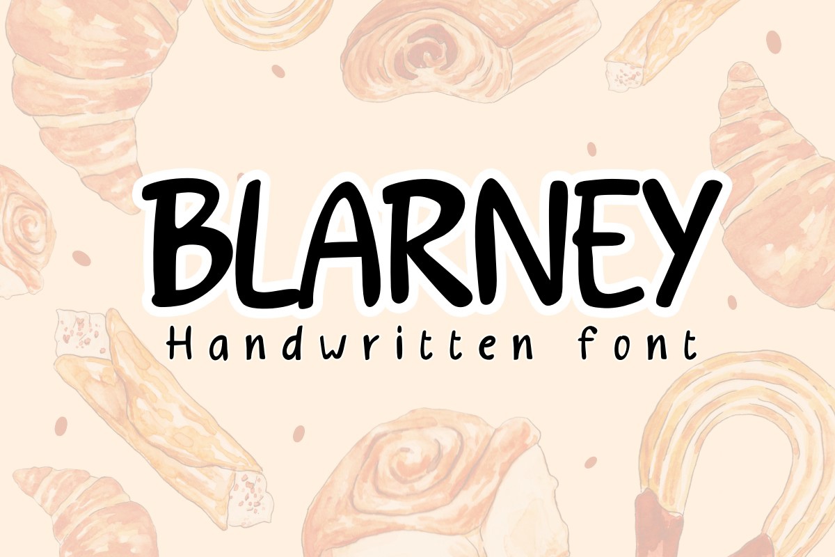 Beispiel einer Blarney Regular-Schriftart