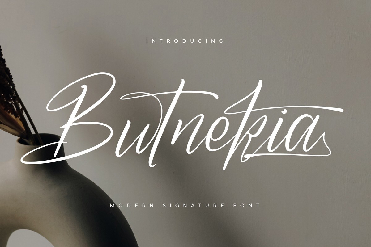 Beispiel einer Butnekia-Schriftart