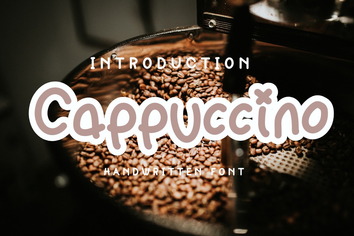 Beispiel einer Cappuccino-Schriftart