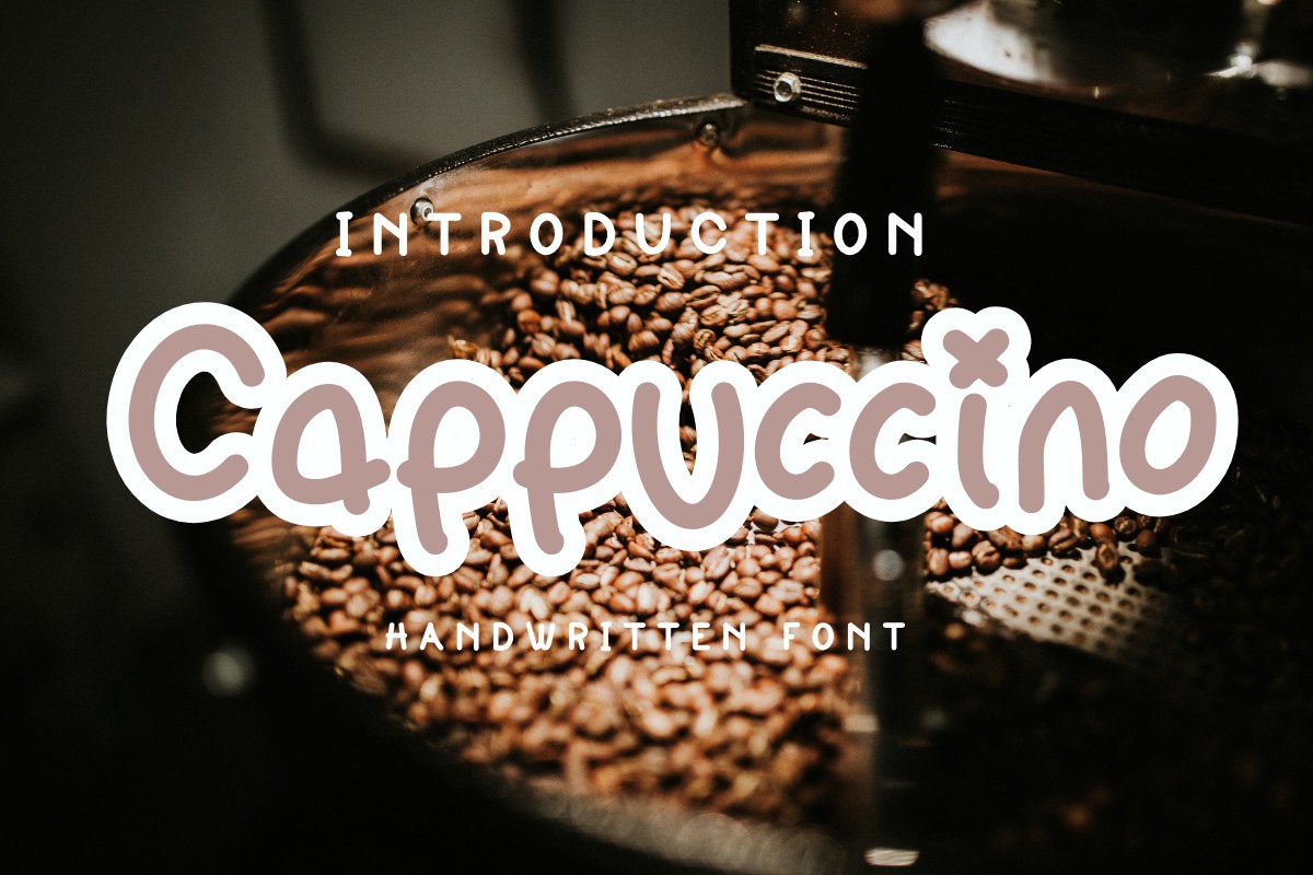 Beispiel einer Cappuccino Regular-Schriftart