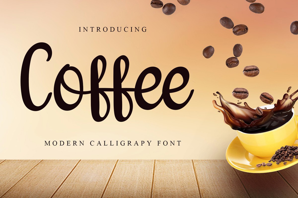 Beispiel einer Coffeе Regular-Schriftart