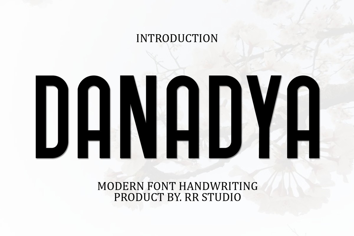 Beispiel einer Danadya Regular-Schriftart