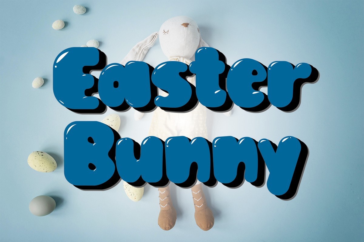 Beispiel einer Eastеr Bunny-Schriftart