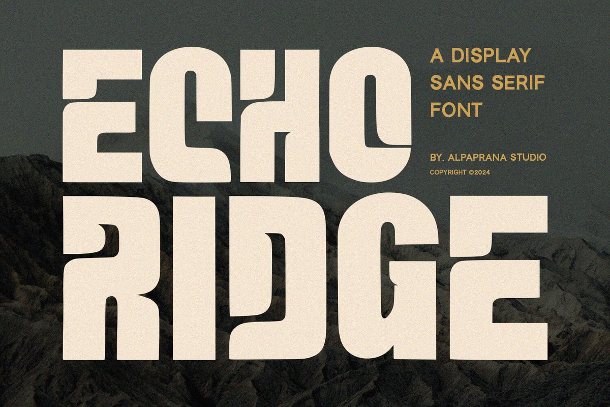 Beispiel einer Echo Ridge Regular-Schriftart