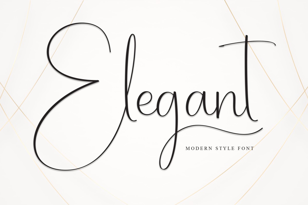 Beispiel einer Elegant Regular-Schriftart