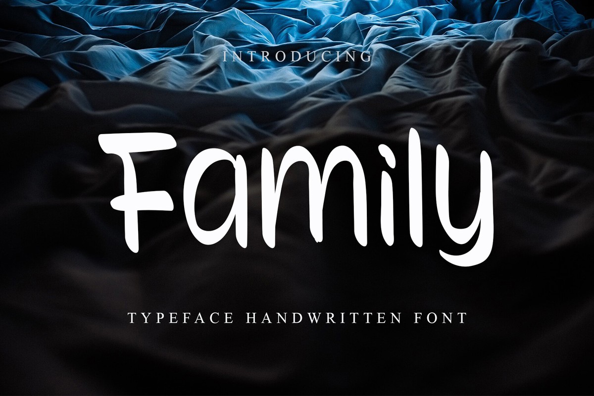 Beispiel einer Familу Regular-Schriftart